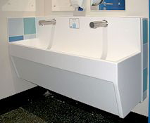 solid surface ReZina wash trough