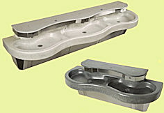 Wash Basin multiple user solid surface